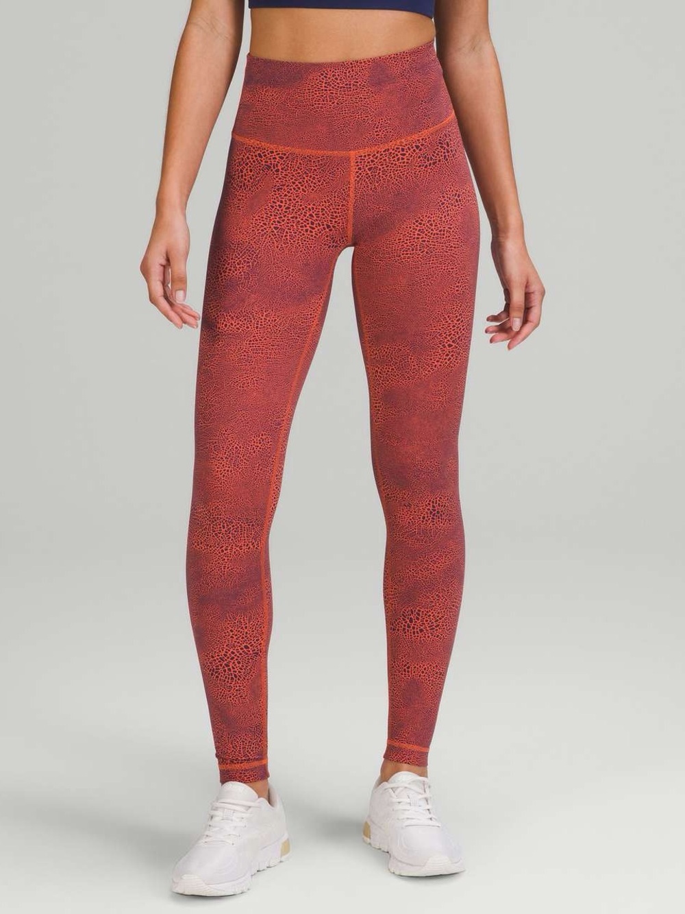 Lululemon Wunder Train Crackle Glaze Vintage Orange Larkspur Women’s Size 6